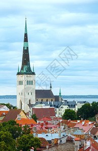 塔林市爱沙尼亚夏季最佳视图高清图片