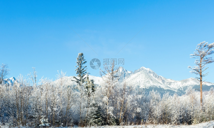 冬季山区景观西塔特拉斯波兰图片