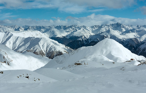 温特西尔维塔阿卑斯山风景滑雪胜地奥利提罗尔图片