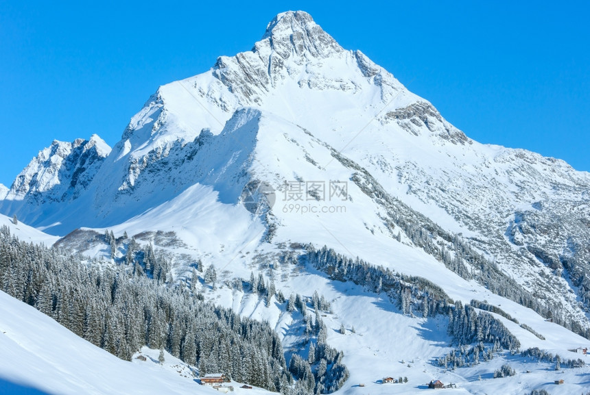 冬季山顶有雪坡奥地利蒂罗尔图片