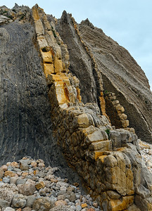 西班牙坎塔布里亚皮拉戈斯Portio海滩岩石详情图片