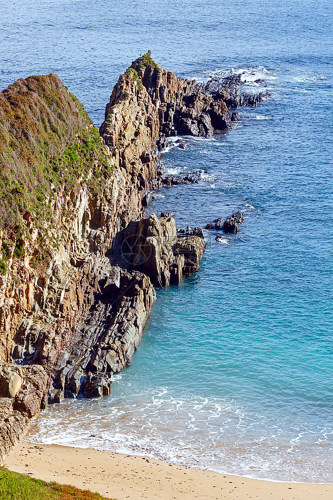 桑迪梅索塔海滩西班牙大洋海岸线景观图片