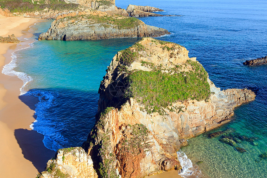 桑迪梅索塔海滩西班牙大洋海岸线景观图片