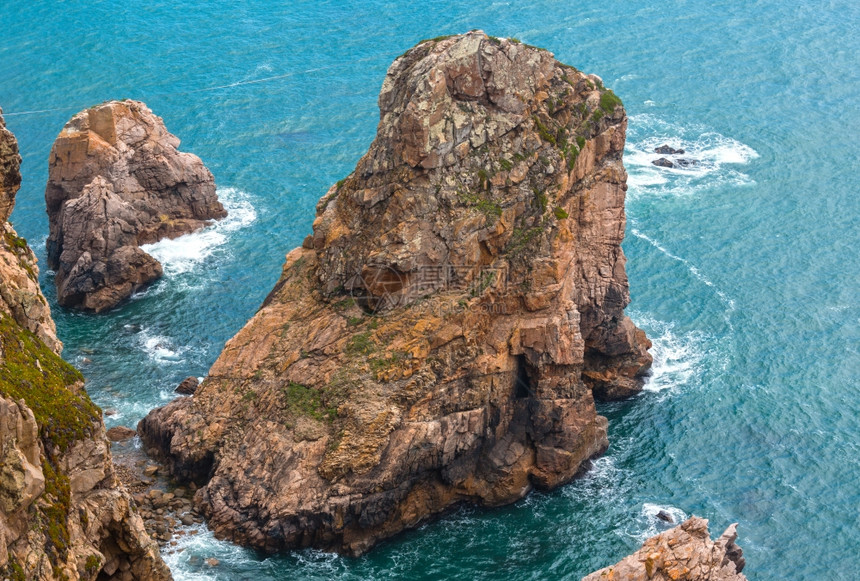 海岸附近大西洋海岸葡萄牙罗卡角波达的景象图片