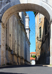 葡萄牙里斯本市街道夏季景高清图片