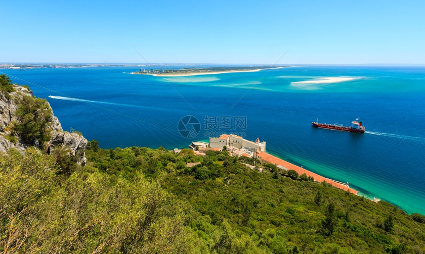 夏季海岸风景葡萄牙Setubal自然公园Arrabida的顶层景色图片