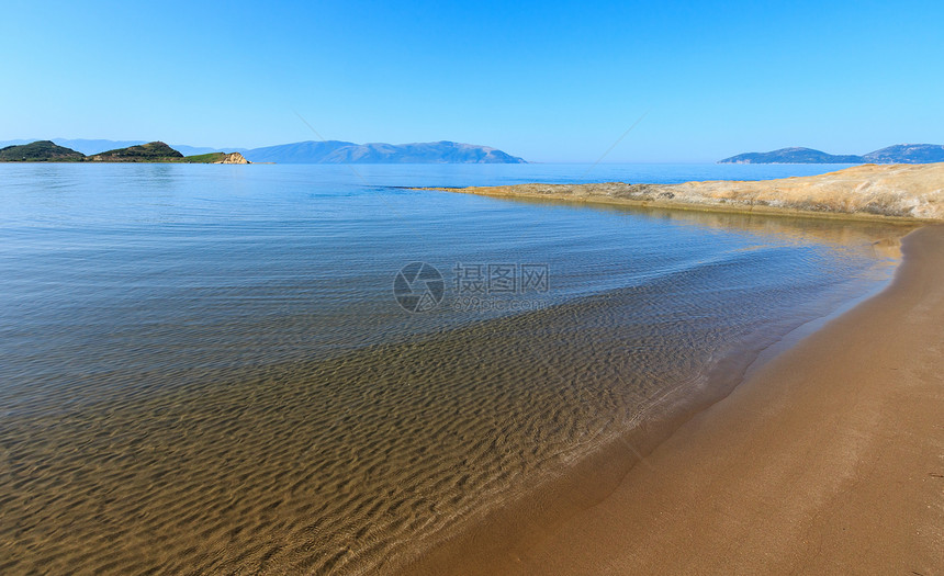 桑迪海滩早晨风景纳尔塔湖佛洛阿巴尼亚图片