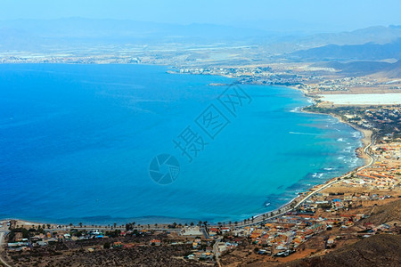 地中海夏季岸线Tinosocape西班牙卡塔赫纳的顶端景色图片