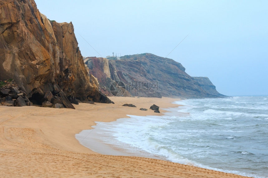 桑迪海滩PraiadoGuincho圣克鲁斯葡萄牙图片