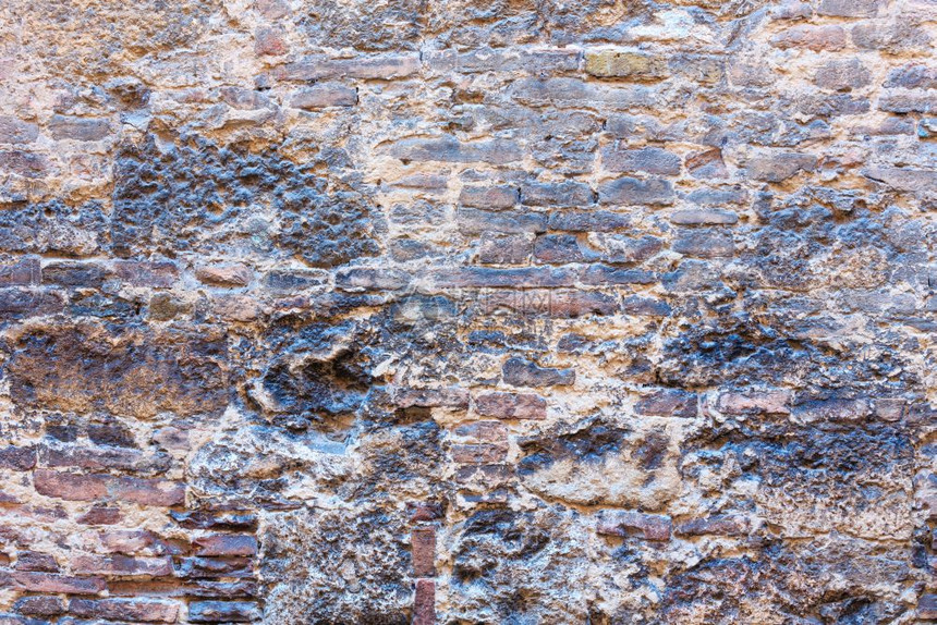 旧砖墙的碎裂建筑背景图案图片