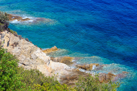夏季海岸景观哈基迪锡索尼亚希腊图片