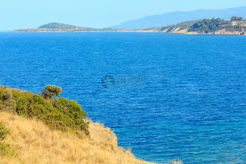 夏季爱琴海岸景观奥摩斯帕纳吉哈尔基迪希腊图片