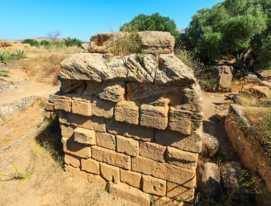 教科文组织网站在意大利西里Agrigento的圣殿谷著名古老废墟教科文组织世界遗产地背景