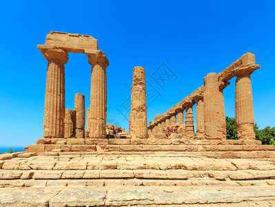 著名的古希腊寺庙谷朱诺意大利西里阿格根托教科文组织世界遗产地图片