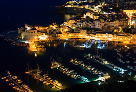 意大利西西里岛特拉帕尼地区灯光夜景图片