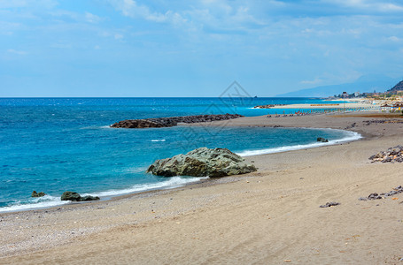 美丽的卡拉布里亚提尔亨尼海岸风景意大利卡拉布里亚阿曼特科卡海滩图片