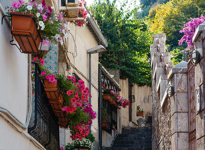意大利西里Taormina市花场图片