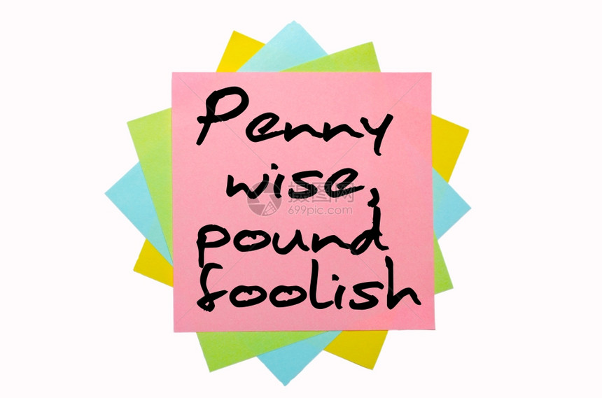 文字PennyWider磅傻用手字写在一堆彩色粘贴笔记上图片