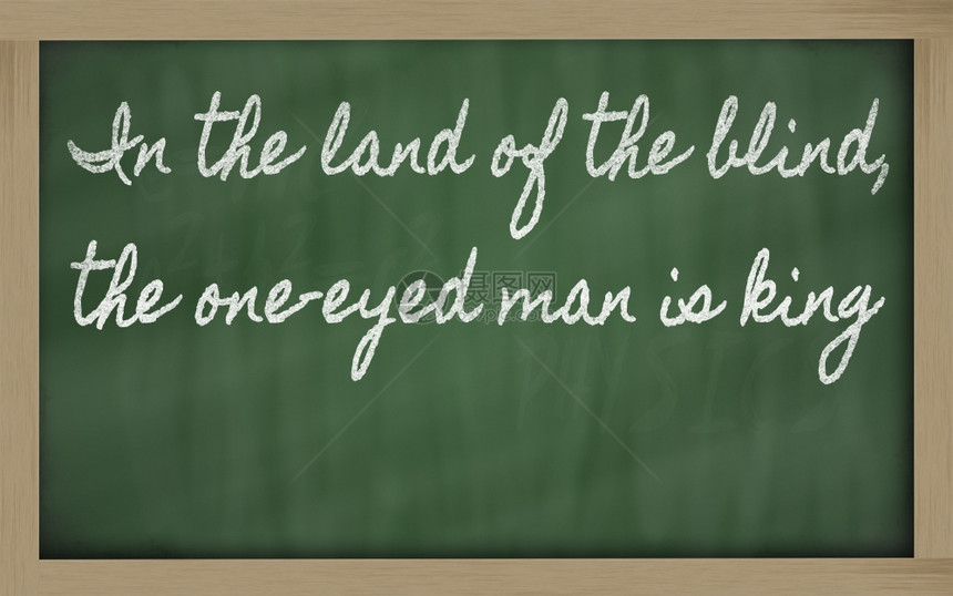 黑字笔迹在盲人的土地上独眼人是国王图片
