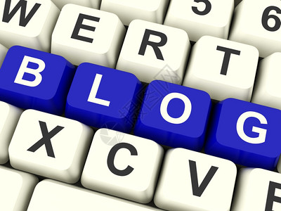 博客电脑钥匙蓝色的博客网站博客电脑按键颜色为蓝色的博客网站背景图片