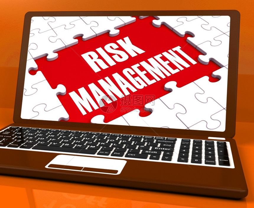 计算机显示风险分析和脆弱方法的风险管理图片