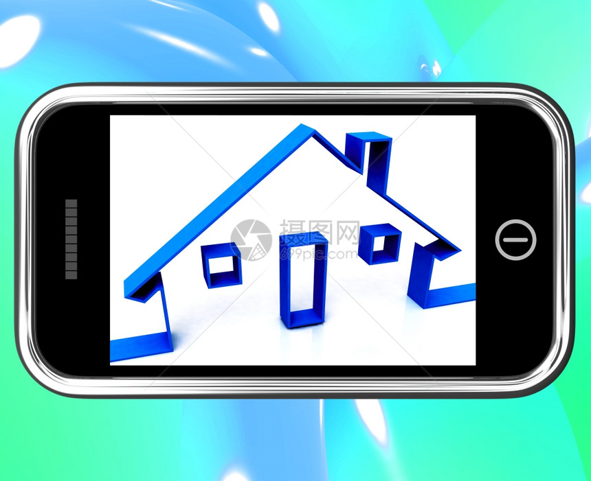 智能手机显示房地产或屋租金图片