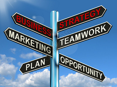 商业战略标志展示团队工作营销和计划图片