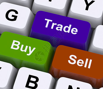 网上买卖和销售钥匙代表商业图片
