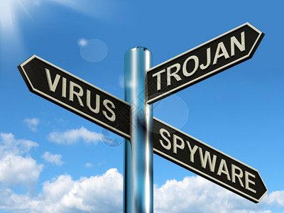 TrojanSpyware显示互联网或计算机威胁图片