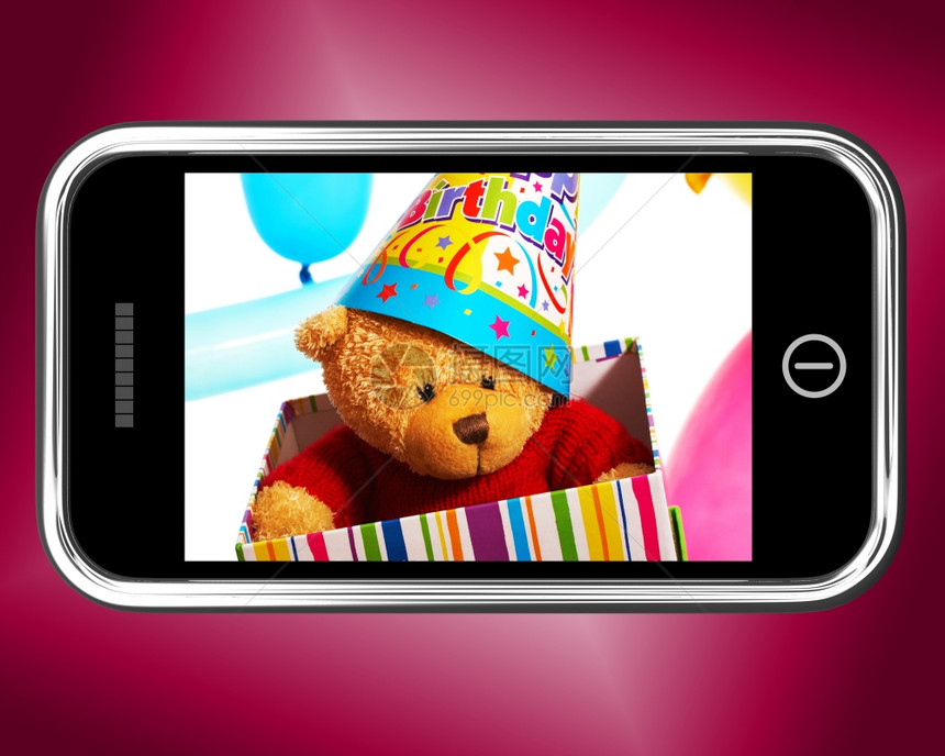 泰迪熊生日礼物照片智能手机图片