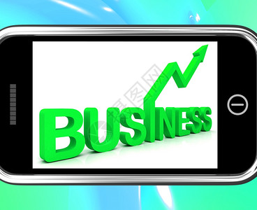 智能手机秀商业增加销售和高利润图片