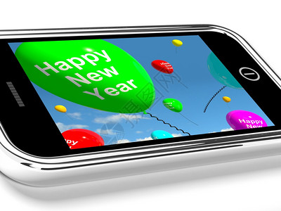 手机在屏幕上播放新年快乐信息手机在屏幕上播放新年快乐信息图片