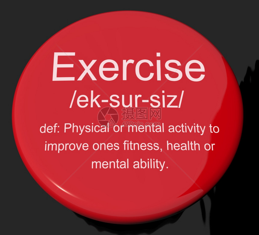 动作定义按钮显示健身活动和工作图片