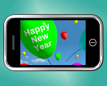 移动与新年快乐信息移动与新年快乐气球信息背景图片