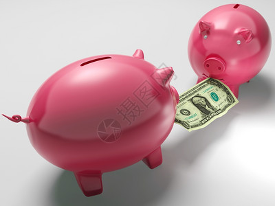 打击反货币显示消费或银行存款的猪设计图片