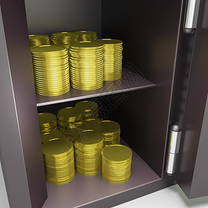 硬币储物柜公开安全使用硬币显示安全储蓄或金库设计图片