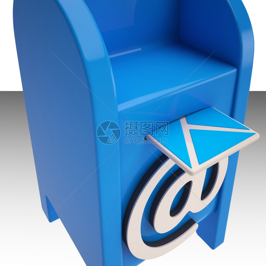 电子邮件框显示新信或收箱的电子邮图片