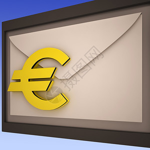 欧洲信封显示通讯或国际邮件背景图片