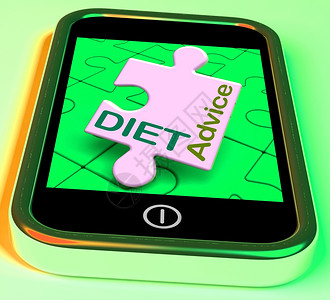 网上显示健康饮食的智能手机图片
