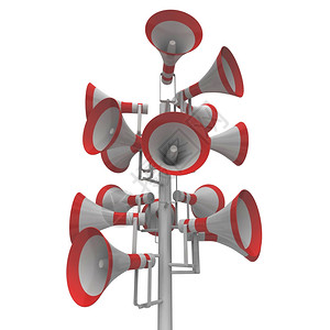 户外音响设备播放扩音器扩音器或公告图片