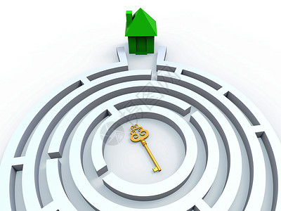 房子迷宫密钥在迷宫中显示属或家居搜索的密钥背景