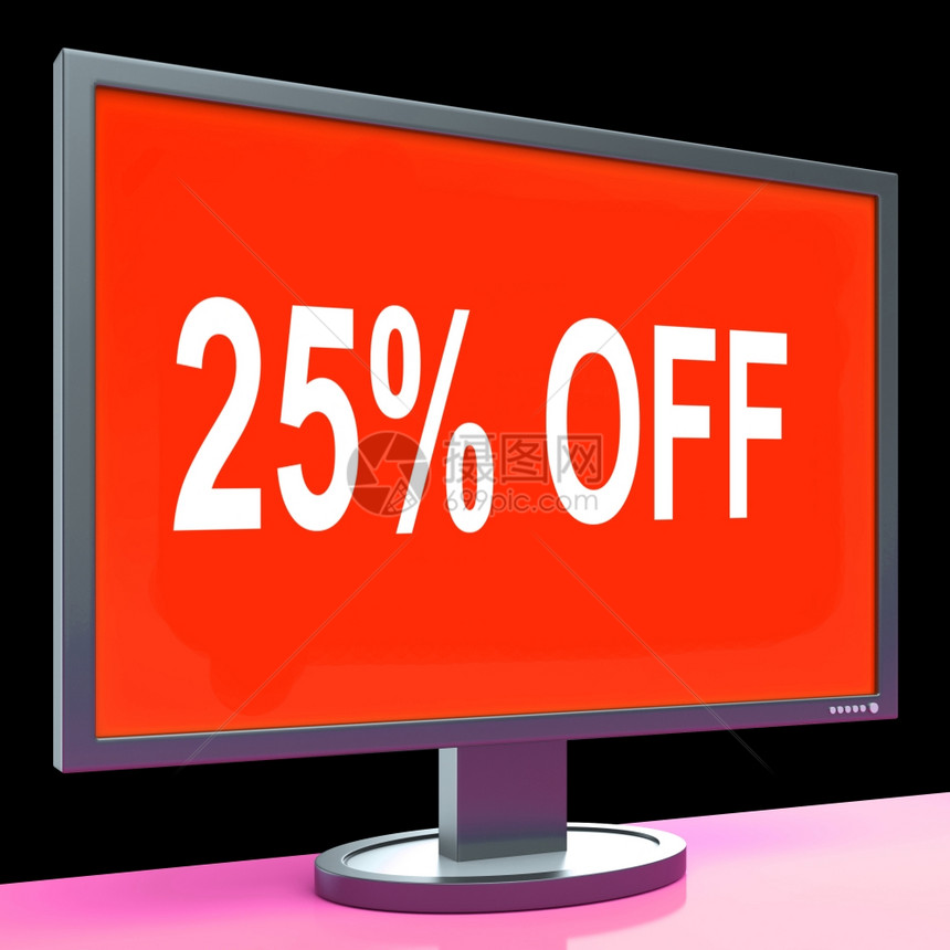 百分之二十五的非监控意味着贴现或在线销售图片