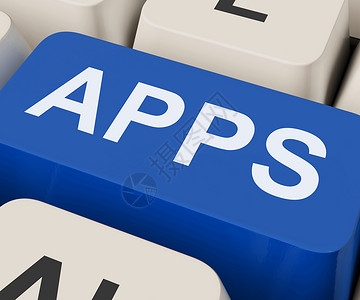 Apps显示Internet应用程序或App功能的键背景图片