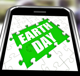 地球日智能手机展示保护与环境图片