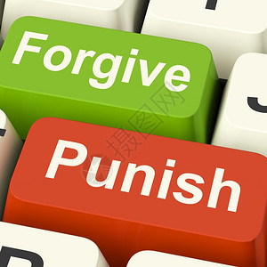 显示业绩或分析的计算机键惩罚显示或宽恕的原谅键背景图片