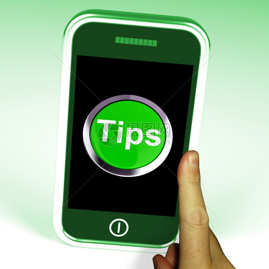 移动秀商业或零售购买按钮智能手机提示意指互联网和建议图片