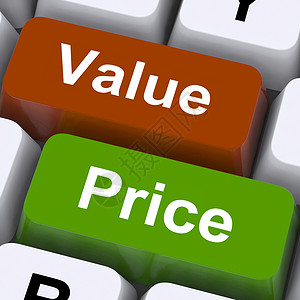 价值格键意味着产品质量和定价背景图片