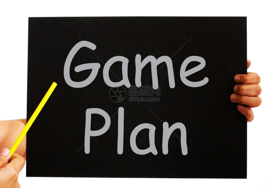 业务计划委员会显示管理战略游戏计划黑板意味着战略和策图片