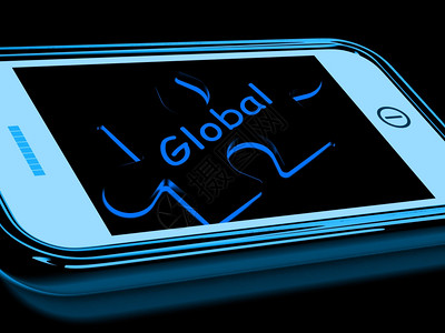 环全世界和国际的球智能电话背景图片