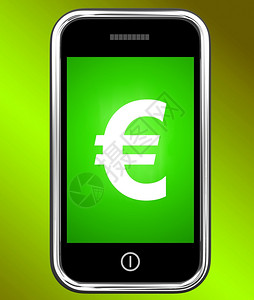 手机在签署电子邮件或联系人的签名欧洲在显示货币的电话上签名图片